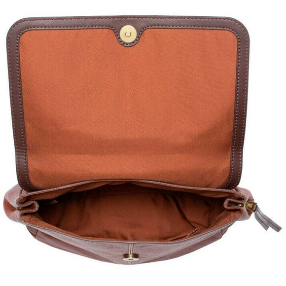 S NWB Fossil Claire Brandy Leather Backpack SHB1932213 Brown $195 main image 6